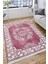 Klasik Desenli Bordo Makinede Yıkanabilir Kilim Kaymaz Dot Tabanlı Oturma Odası Halısı 3027C 1