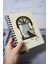 Kedi Desenli Ahşap Kapaklı Defter - Çizgili Defter - Ajanda - Okul Defteri (A5 - 120 Sayfa) 2