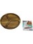 Akasya Yuvarlak 3 Bölmeli Ahşap Servis Sunum Tepsi - Tahtası 20 x 1.4cm 1