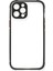 iPhone 12 Kılıf Miami Şeffaf Silikon - Siyah 2