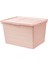 Sockerbıt Kapaklı Kutu 38X51X30 cm Pembe Polipropilen Istiflenebilir Toz Korumalı Kutu 1