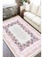 Floral Detaylı Halı Yıkanabilir Halı Kilim Kaymaz Tabanlı Yolluk Dot Tabanlı Halı 2182A 4