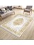 Vintage Motifli Makinede Yıkanabilir Kilim Kaymaz Dot Tabanlı Oturma Odası Halısı 3049A 1