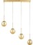 Miya 4 lü Yemek Masası Üstü Bal Camlı Modern Sarkıt Avize - (Gold Kaplama) 2