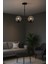 Ranya 2 li Şeffaf Camlı Salon Oturma Odası Modern Avize - (Siyah) 1