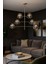 Ranya 6 Lı Füme Camlı Salon Oturma Odası Modern Kollu Avize - (KROM KAPLAMA) 1