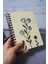 Çiçek Desenli Ahşap Kapaklı Defter - Kareli Defter - Ajanda - Okul Defteri (A5 - 120 Sayfa) 3