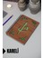 Elif Vav Desenli Ahşap Kapaklı Defter - Kareli Defter - Ajanda - Okul Defteri (A5 - 120 Sayfa) 1