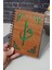 Elif Vav Desenli Ahşap Kapaklı Defter - Kareli Defter - Ajanda - Okul Defteri (A5 - 120 Sayfa) 3