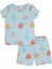 Kız Bebek Pijama Takımı Desenli Kısa Kollu Penye Üst Beli Lastikli Şort 1