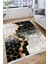 Petek Desenli Bronz Halı Kaymaz Taban Makinede Yıkanabilir Dot Tabanlı Salon Halısı 0033I 4