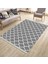 Gri Beyaz Çizgili Halı Kaymaz Taban Makinede Yıkanabilir Kilim Dot Tabanlı Salon Halısı 0010D 3