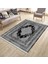 Siyah Kaymaz Tabanlı Halı Makinede Yıkanabilir Kilim Dot Tabanlı Salon Halısı 3001E 3