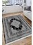 Siyah Kaymaz Tabanlı Halı Makinede Yıkanabilir Kilim Dot Tabanlı Salon Halısı 3001E 4