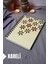 Çiçek Desenli Ahşap Kapaklı Defter - Kareli Defter - Ajanda - Okul Defteri (A5 - 120 Sayfa) 1