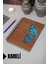 Kelebek Temalı Ahşap Kapaklı Defter - Kareli Defter - Ajanda - Okul Defteri (A5 - 120 Sayfa) 1
