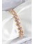 Pirinç Zirkon Taşlı Pembe Kalp Baget Model Gold Renk Vıp Seri Kadın Bileklik - TJ-BB7502 1