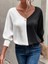Kadın Uzun Kollu V Yaka Kol Ağzı Gipeli Sandy Bluz 2