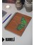 Kelebek Temalı Ahşap Kapaklı Defter - Kareli Defter - Ajanda - Okul Defteri (A5 - 120 Sayfa) 1