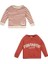 Erkek Bebek Bisiklet Yaka Baskılı Içi Yumuşak Tüylü 2'li Sweatshirt 1