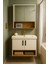 Legna 80 cm Beyaz & Ahşap Banyo Dolabı Takımı (Lavabo Dahil) 1