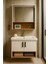 Legna 80 cm Beyaz & Ahşap Banyo Dolabı Takımı (Lavabo Dahil) 4