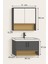 Legna 80 cm Beyaz & Ahşap Banyo Dolabı Takımı (Lavabo Dahil) 5
