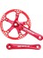 Meroca Bisiklet Kare Delik Krank Takımı Hızlı Katlanır Bisiklet Krank Takımı 45T Kare Delik 170MM 130 Bcd Krank Kırmızı (Yurt Dışından) 1