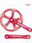 Meroca Bisiklet Kare Delik Krank Takımı Hızlı Katlanır Bisiklet Krank Takımı 45T Kare Delik 170MM 130 Bcd Krank Kırmızı (Yurt Dışından) 5