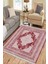 Kırmızı Kaymaz Tabanlı Halı Makinede Yıkanabilir Kilim Dot Tabanlı Salon Halısı 3001B 2