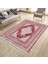 Kırmızı Kaymaz Tabanlı Halı Makinede Yıkanabilir Kilim Dot Tabanlı Salon Halısı 3001B 4