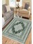 Yeşil Kaymaz Tabanlı Halı Makinede Yıkanabilir Kilim Dot Tabanlı Salon Halısı 3001D 1