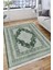 Yeşil Kaymaz Tabanlı Halı Makinede Yıkanabilir Kilim Dot Tabanlı Salon Halısı 3001D 4