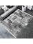Gri Çiçekli Halı Yıkanabilir Kilim Kaymaz Tabanlı Yolluk Dot Tabanlı Halı 2122C 2