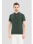 Abri Özel Erkek Yeşil Polo Yaka Jakarlı Tişört - Slim Fit 1