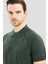 Abri Özel Erkek Yeşil Polo Yaka Jakarlı Tişört - Slim Fit 4