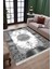 Klasik Desenli Gri Makinede Yıkanabilir Kilim Kaymaz Dot Tabanlı Oturma Odası Halısı 3029D 3