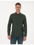 Erkek Koyu Haki Slim Fit Uzun Kollu Gömlek 50311562-VR111 1