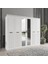 Pera 6 Kapaklı Modern Gardırop MDF Malzeme Ayna ile Şık Tasarım 210 cm Yükseklik 1