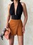 Kapaklı Şort Etek Camel S208 5