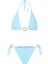 Aksesuarlı Bebe Mavisi Uzun Üçgen Bikini Takım 1