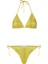 Piliseli Saten Neon Yeşil Üçgen Bikini Takım 1