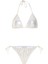 Piliseli Gold Üçgen Bikini Takım 1