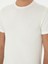 Erkek Beyaz Slim Fit Çizgi Dokulu Bisiklet Yaka T-Shirt 50303372-VR013 7