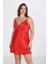 Arias Closet 2li Kırmızı Sabahlık Takımı Bigsize 6207 2