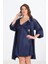 Arias Closet 2li Lacivert Sabahlık Takımı Bigsize 6208 1