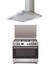 Desire Glf 9050XP Kuzine Inox Piliç Çevirmeli Fırın Set (GLF9050XP Desire 90 Kuzine Fırın-Gld 041X Davlumbaz) 1