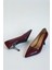 Hakiki Rugan Deri Bordo Kadın Stiletto – 6 cm Metal Ince Topuk Şık Sivri Burun Topuklu Ayakkabı 4