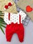 Miraylife 3-6-9-12 Ay Bandanalı Fiyonk Detaylı Salopet Görünümlü 2li Kız Bebek Tulumu 1