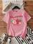 Strawberry Baskılı Kadın Tshirt - %100 Pamuk Kumaş - Oversize Beden- Caglisa 1
